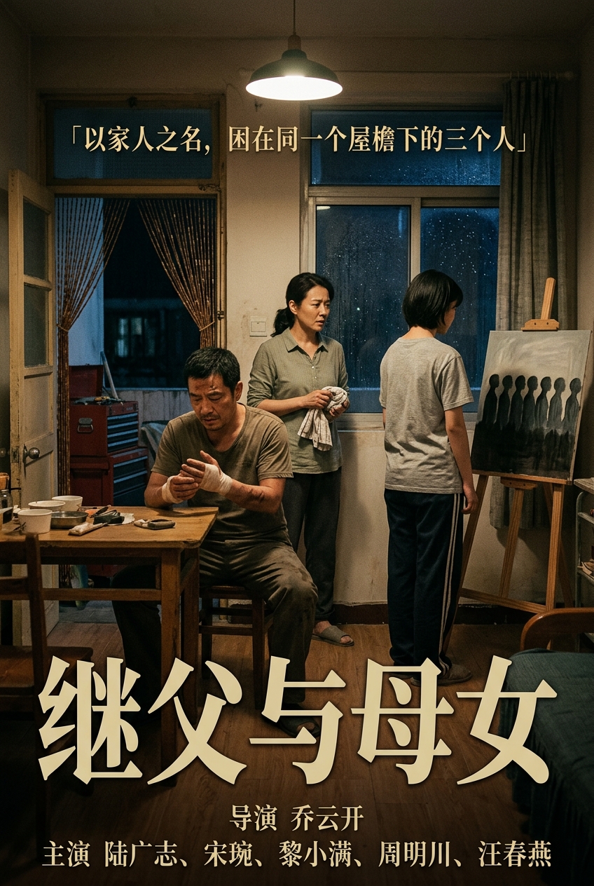 《继父与母女》海报
