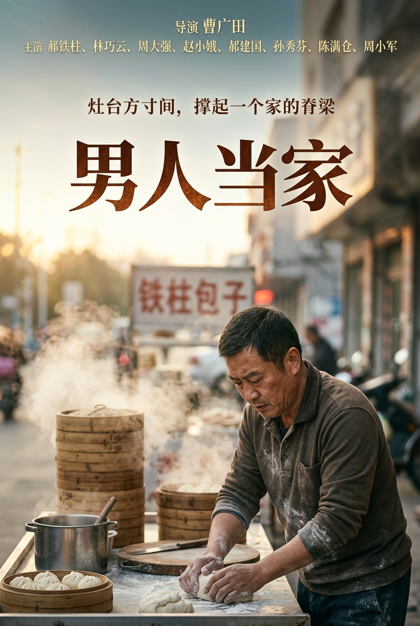 《男人当家》郝铁柱凌晨揉面侧影