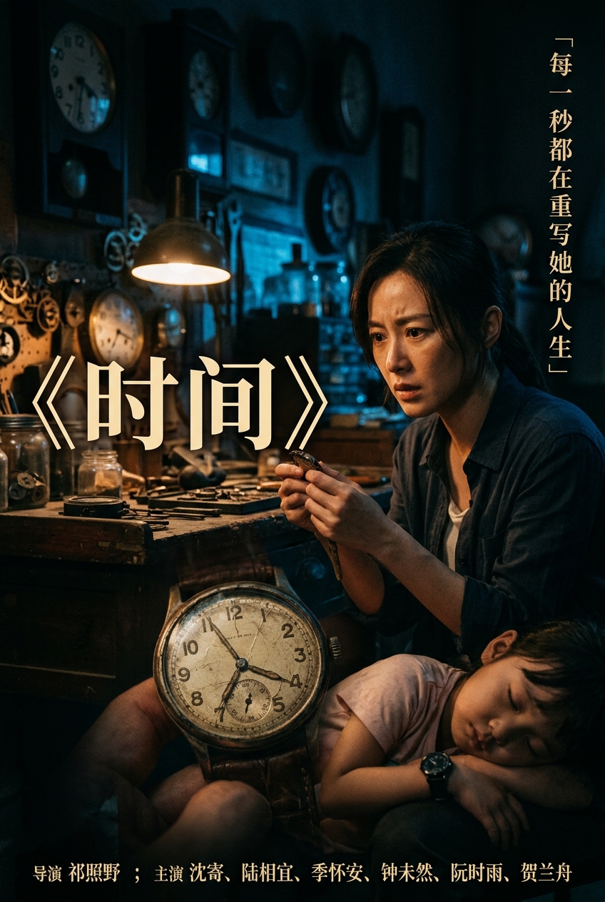《时间》主视觉：手腕上裂痕旧表特写