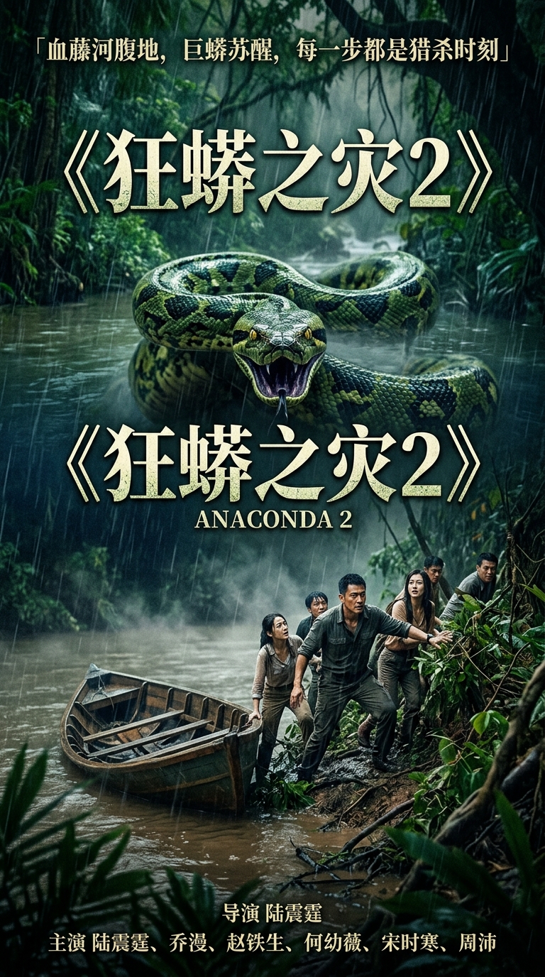 《狂蟒之灾2》主视觉海报