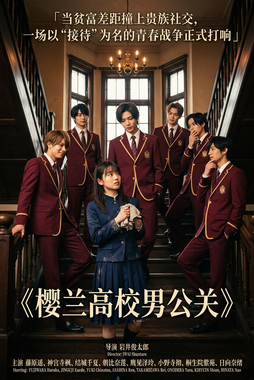 《樱兰高校男公关》主视觉海报